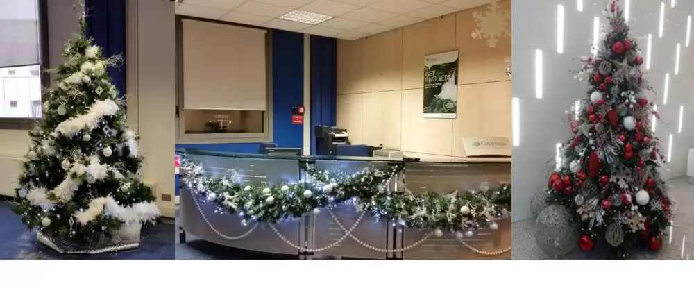 Decorazioni natalizie per uffici